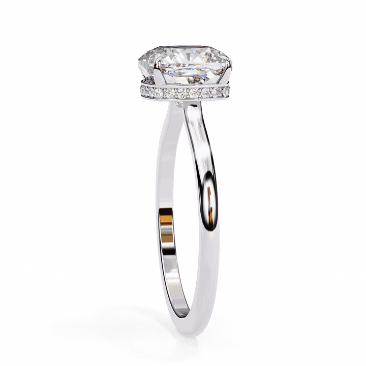 2.75 Carat Cushion Promise Solitaire Wedding Ring in Moissanite | House of Estara