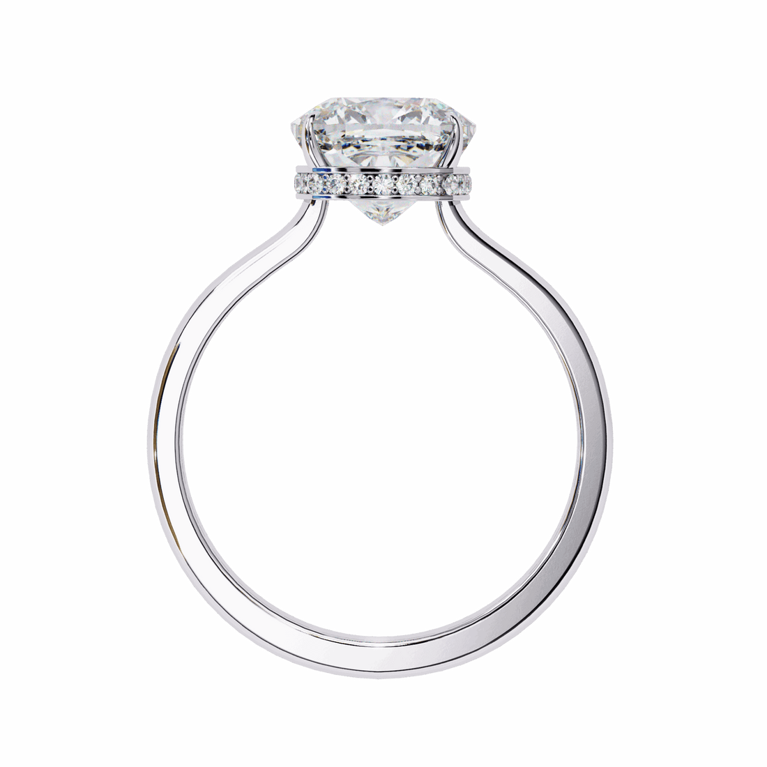 2.75 Carat Cushion Promise Solitaire Wedding Ring in Moissanite | House of Estara