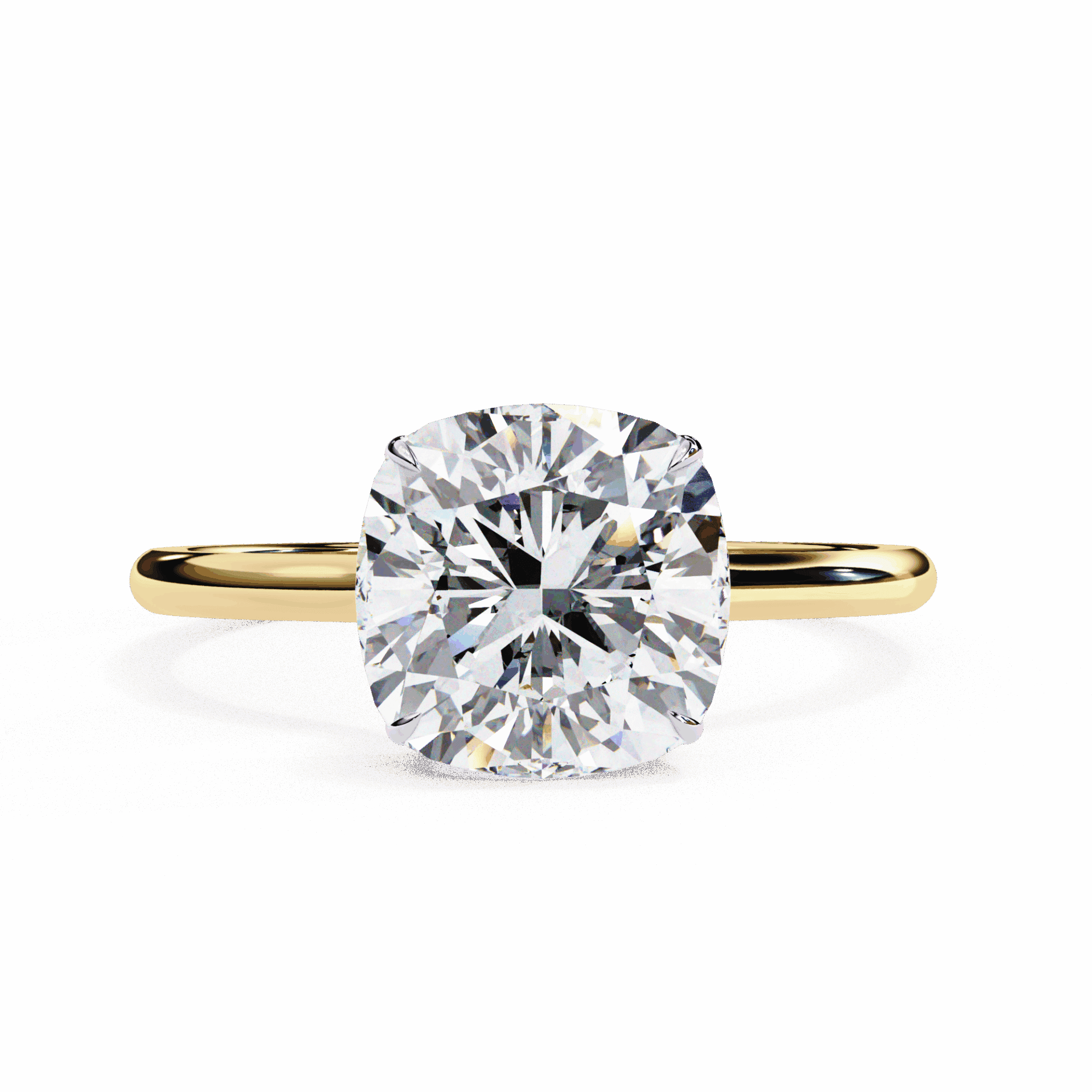 2.75 Carat Cushion Promise Solitaire Wedding Ring in Moissanite | House of Estara