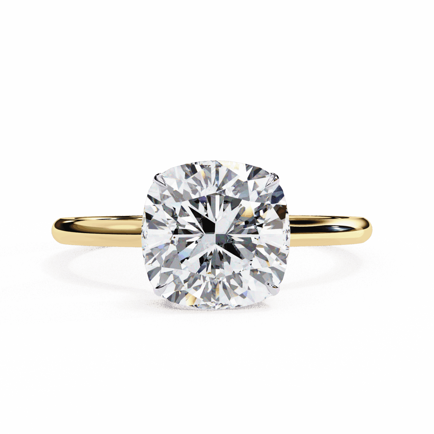 2.75 Carat Cushion Promise Solitaire Wedding Ring in Moissanite | House of Estara