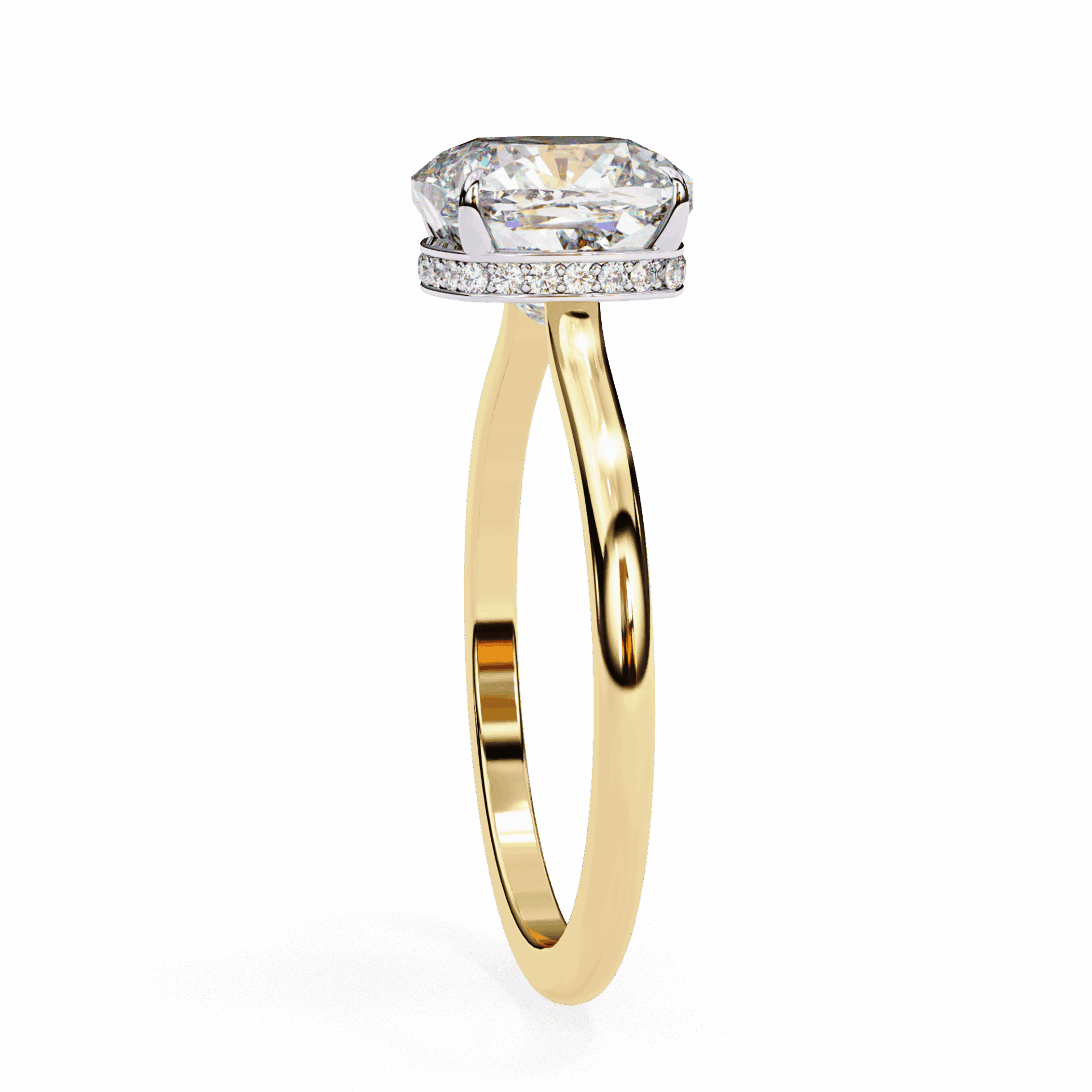 2.75 Carat Cushion Promise Solitaire Wedding Ring in Moissanite | House of Estara