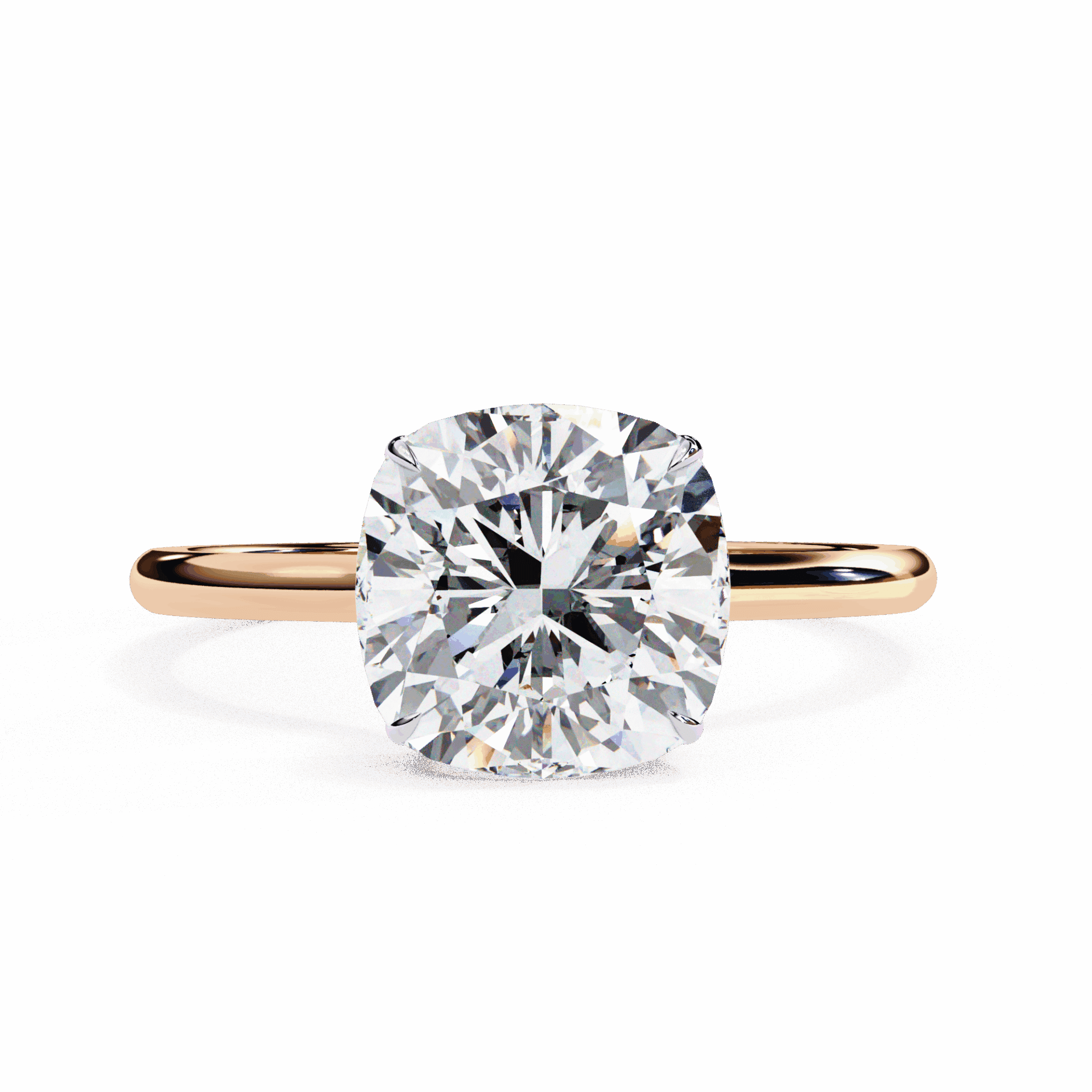 2.75 Carat Cushion Promise Solitaire Wedding Ring in Moissanite | House of Estara