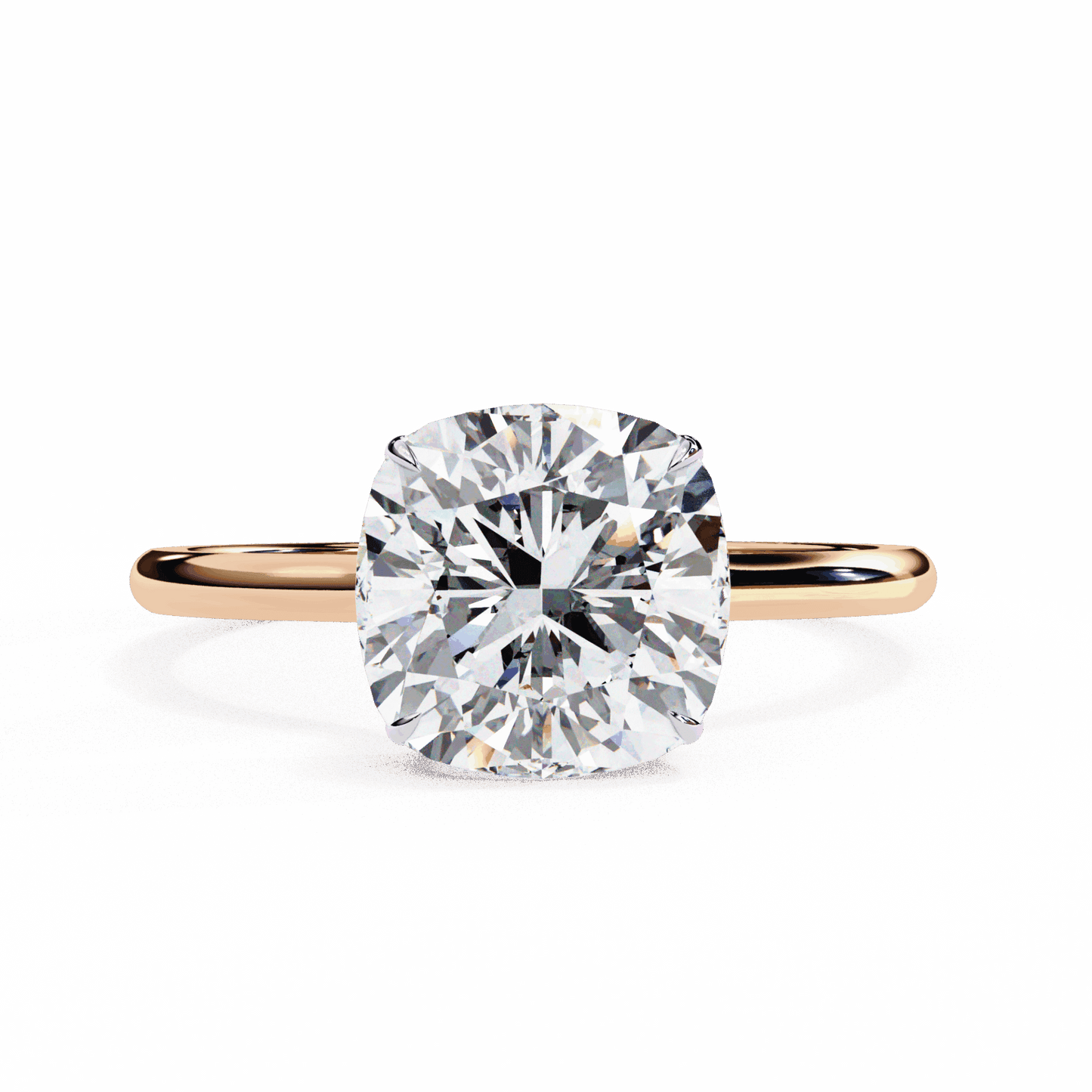 2.75 Carat Cushion Promise Solitaire Wedding Ring in Moissanite | House of Estara