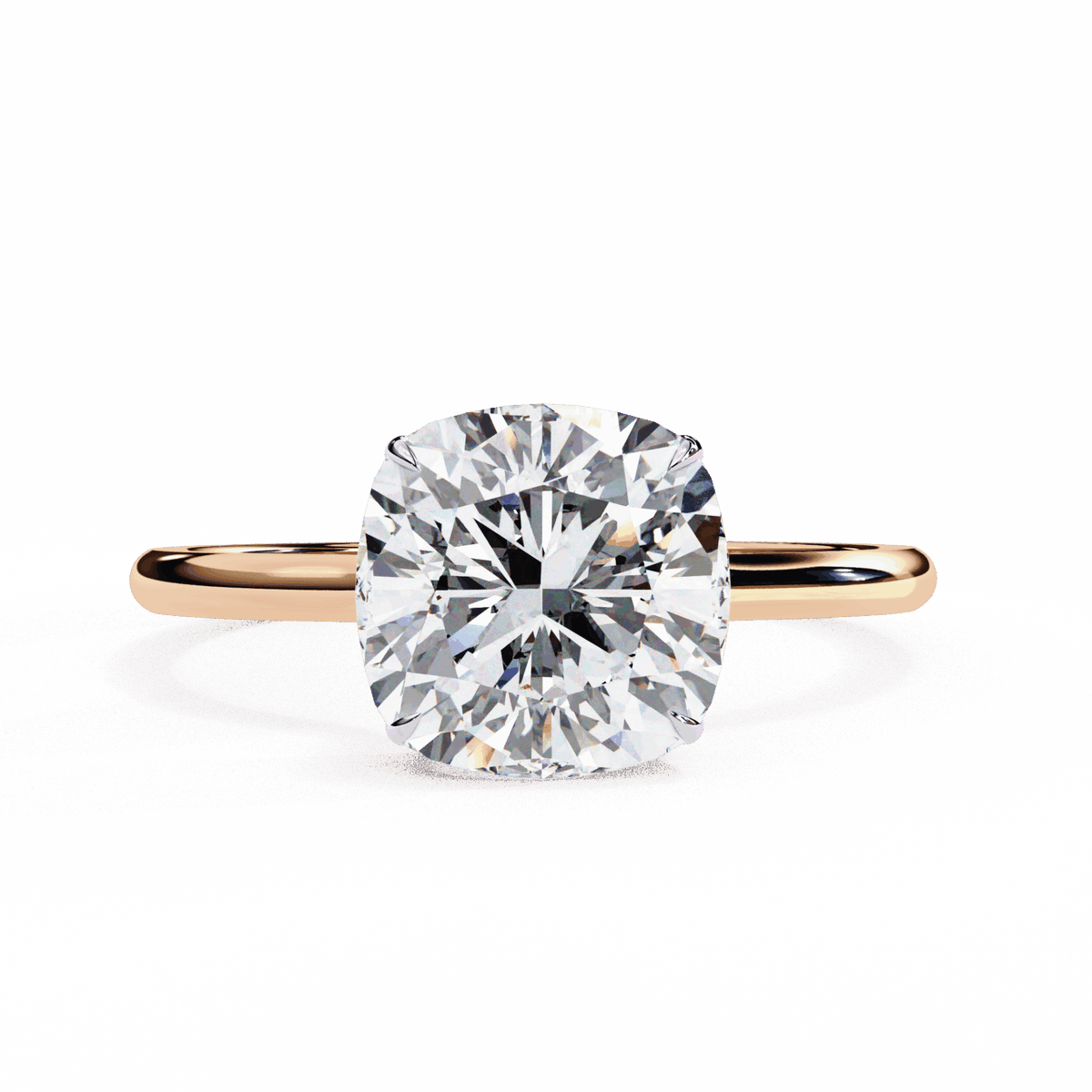2.75 Carat Cushion Promise Solitaire Wedding Ring in Moissanite | House of Estara