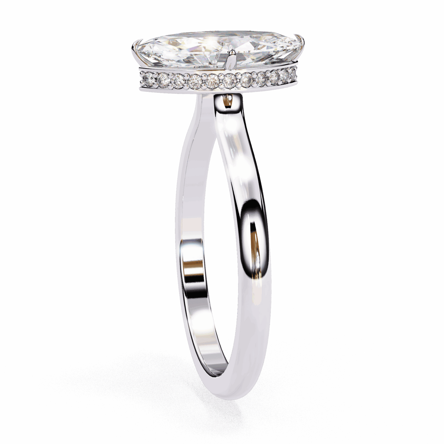 1.5 Carat Marquise Promise Solitaire Wedding Ring in Moissanite | House of Estara