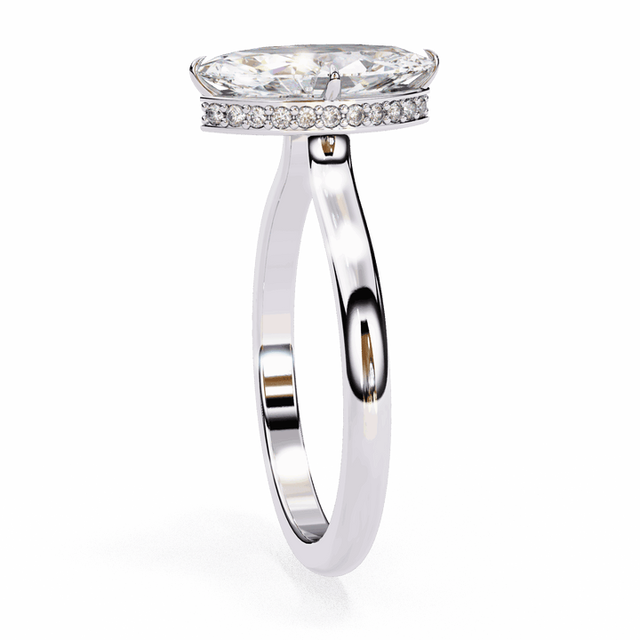 1.5 Carat Marquise Promise Solitaire Wedding Ring in Moissanite | House of Estara