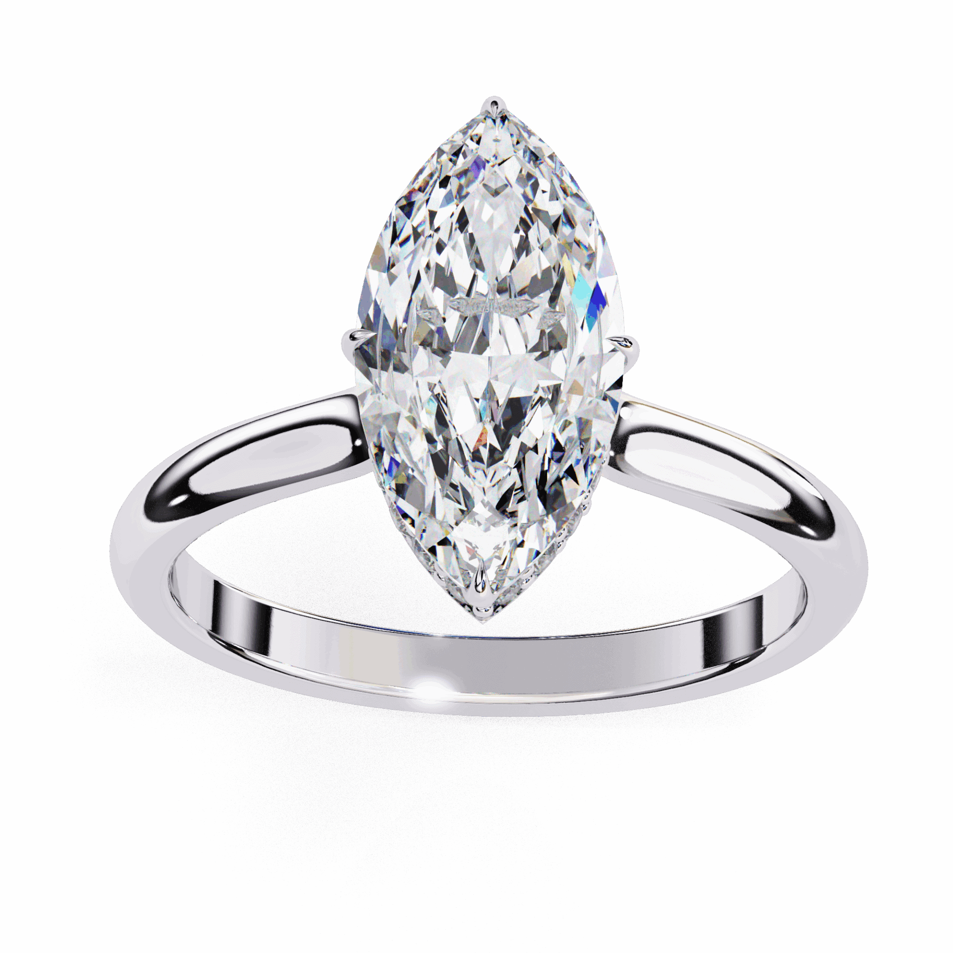 1.5 Carat Marquise Promise Solitaire Wedding Ring in Moissanite | House of Estara