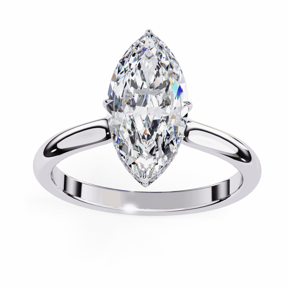 1.5 Carat Marquise Promise Solitaire Wedding Ring in Moissanite | House of Estara