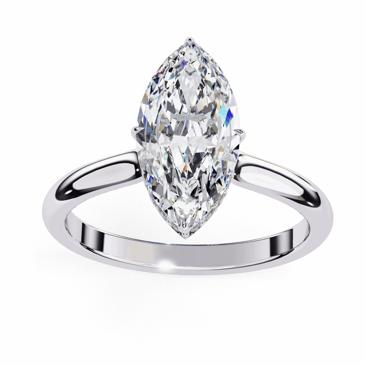 1.5 Carat Marquise Promise Solitaire Wedding Ring in Moissanite | House of Estara