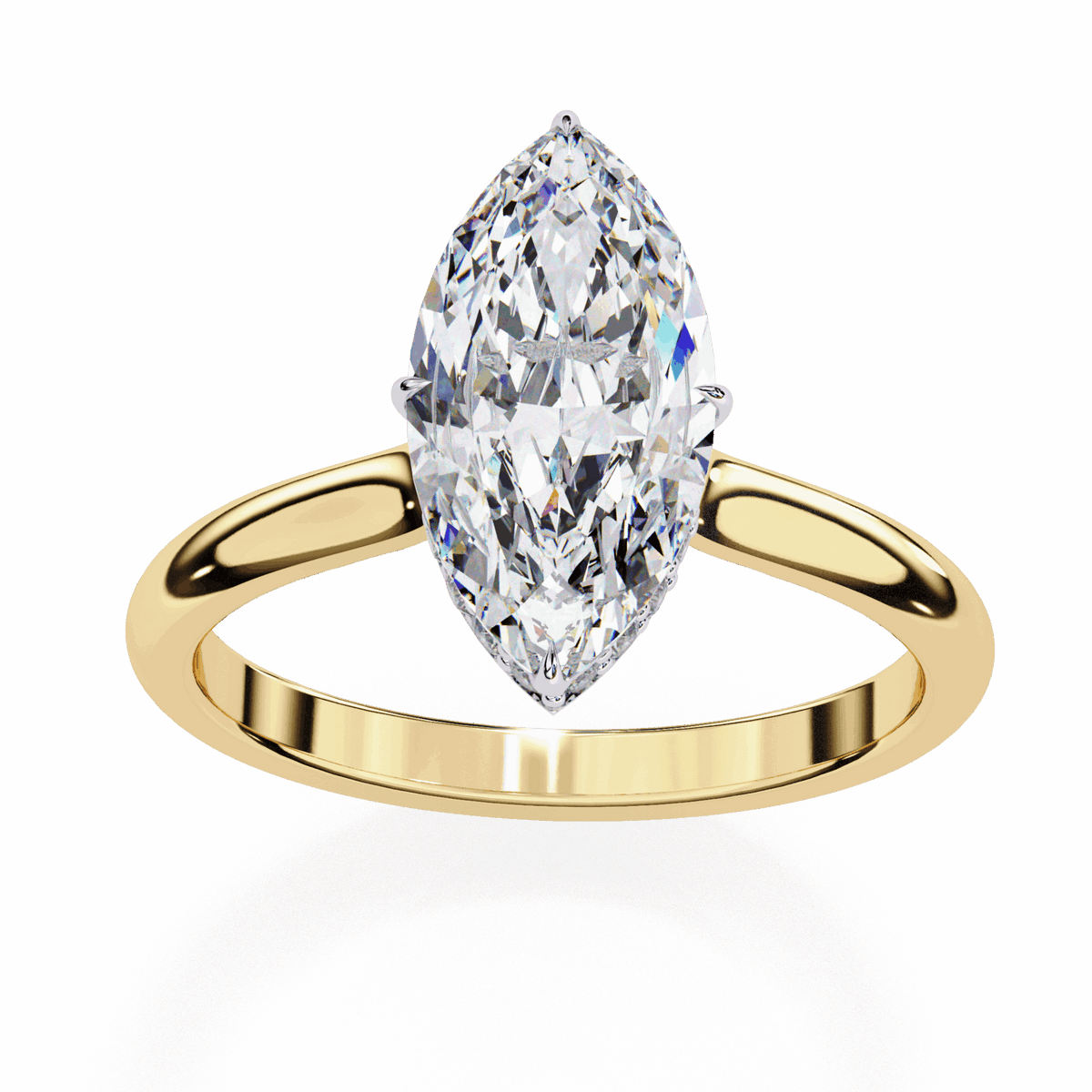 1.5 Carat Marquise Promise Solitaire Wedding Ring in Moissanite | House of Estara