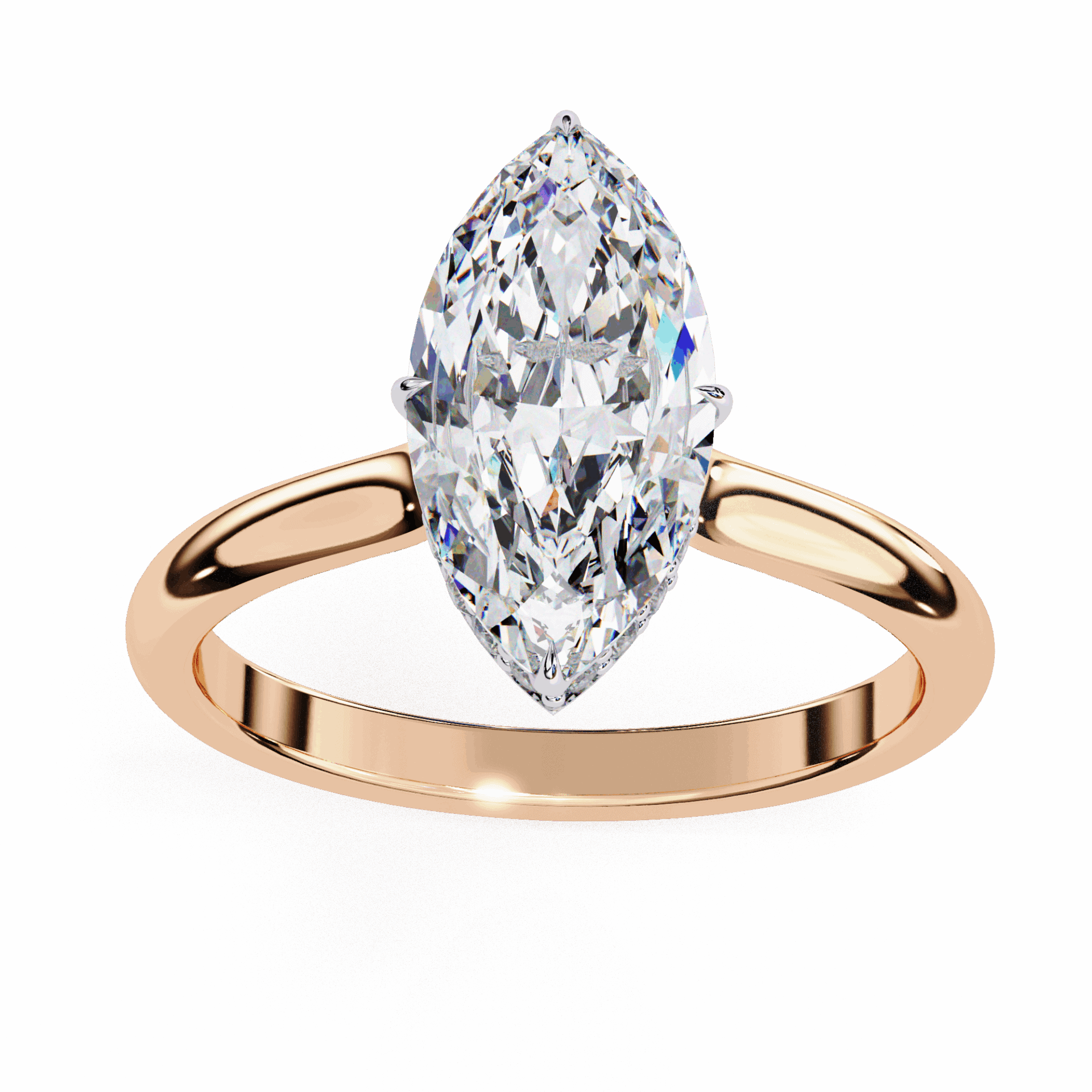 1.5 Carat Marquise Promise Solitaire Wedding Ring in Moissanite | House of Estara