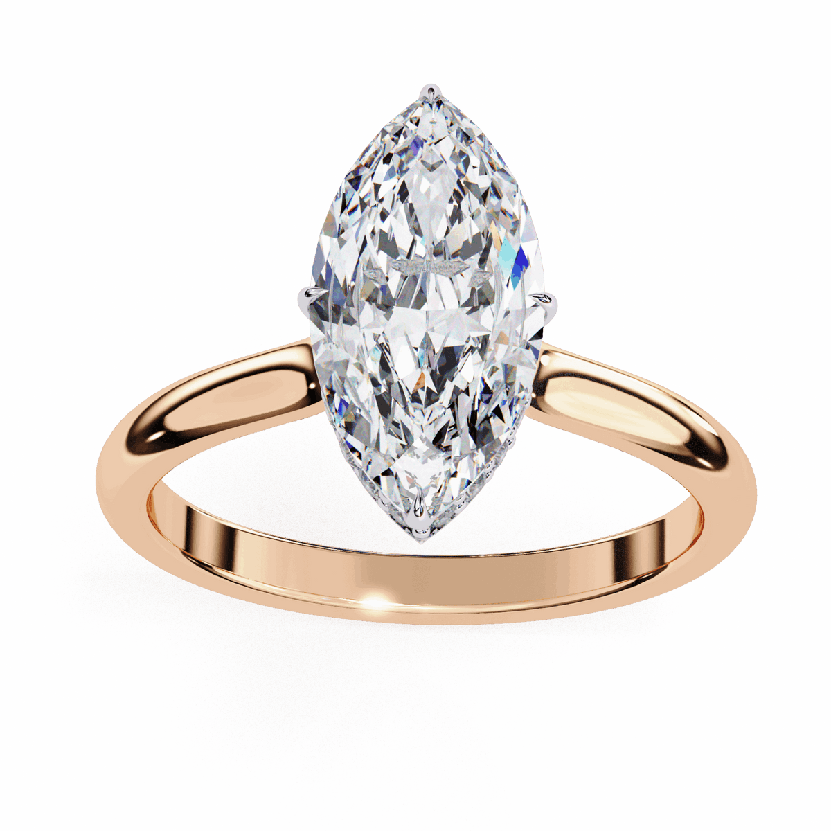 1.5 Carat Marquise Promise Solitaire Wedding Ring in Moissanite | House of Estara