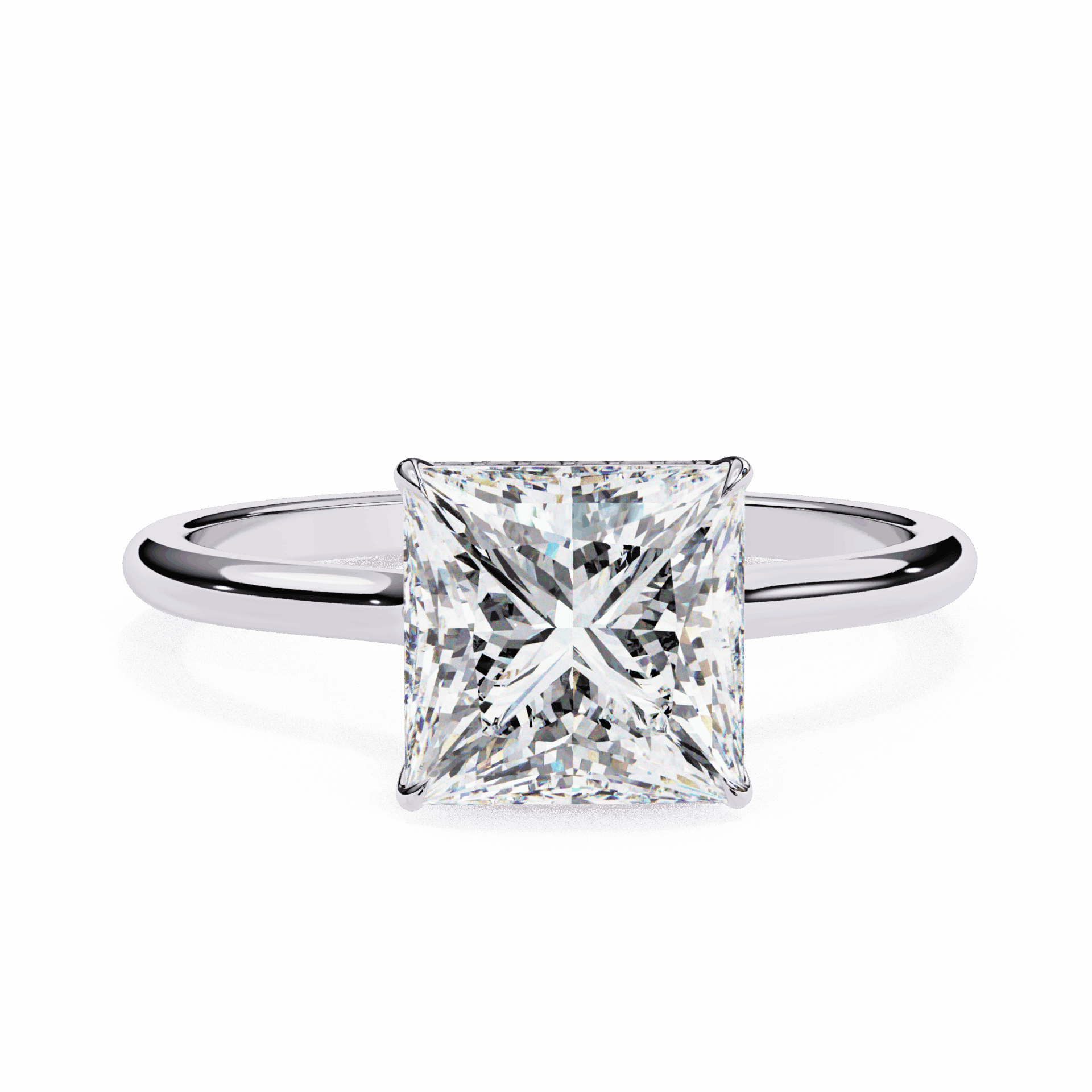 2.25 Carat Princess Promise Solitaire Wedding Ring in Moissanite | House of Estara