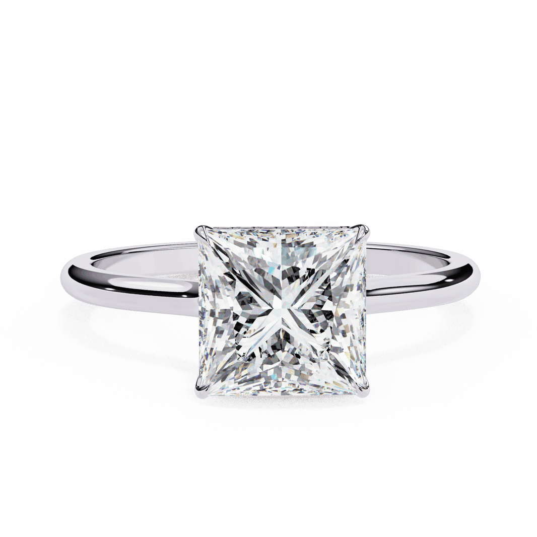 2.25 Carat Princess Promise Solitaire Wedding Ring in Moissanite | House of Estara