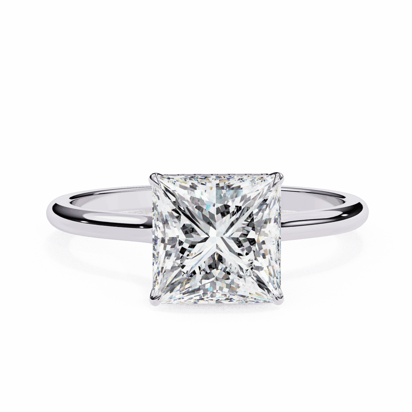 2.25 Carat Princess Promise Solitaire Wedding Ring in Moissanite | House of Estara