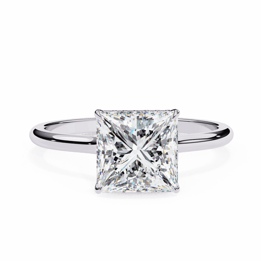 2.25 Carat Princess Promise Solitaire Wedding Ring in Moissanite | House of Estara