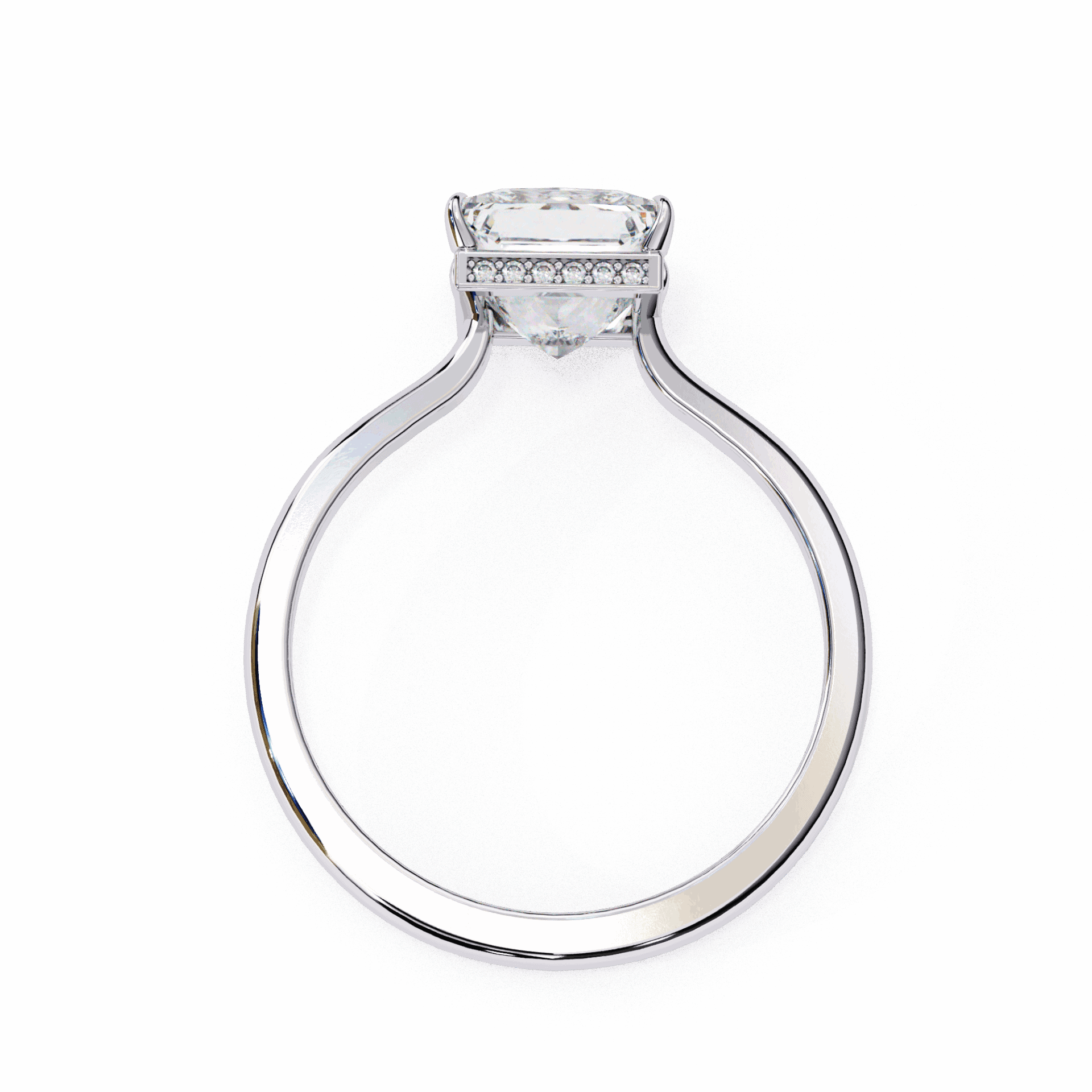2.25 Carat Princess Promise Solitaire Wedding Ring in Moissanite | House of Estara