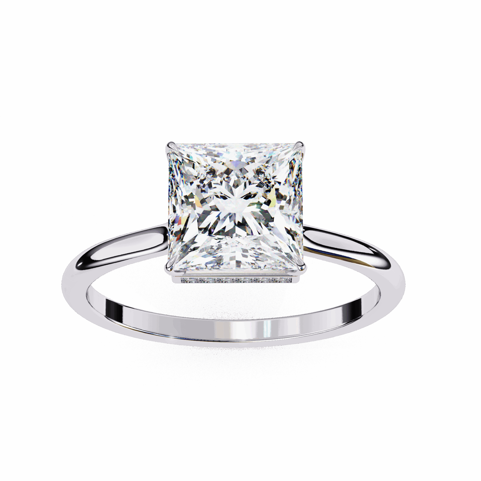 2.25 Carat Princess Promise Solitaire Wedding Ring in Moissanite | House of Estara