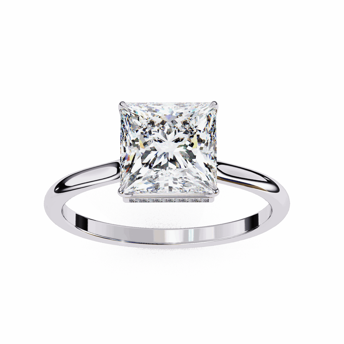 2.25 Carat Princess Promise Solitaire Wedding Ring in Moissanite | House of Estara