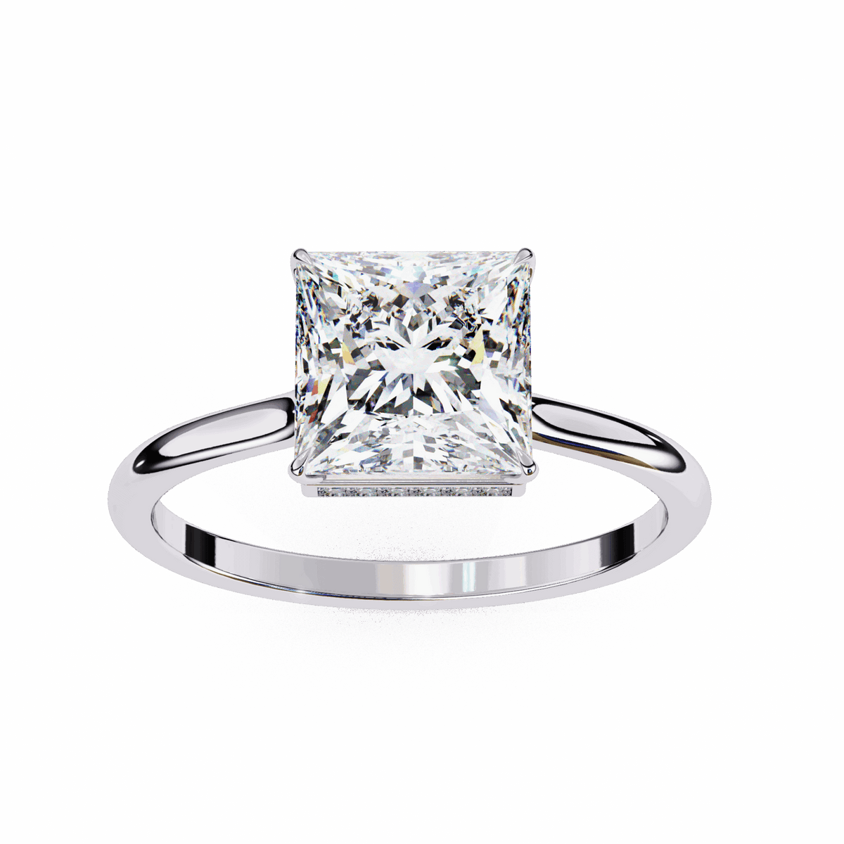 2.25 Carat Princess Promise Solitaire Wedding Ring in Moissanite | House of Estara