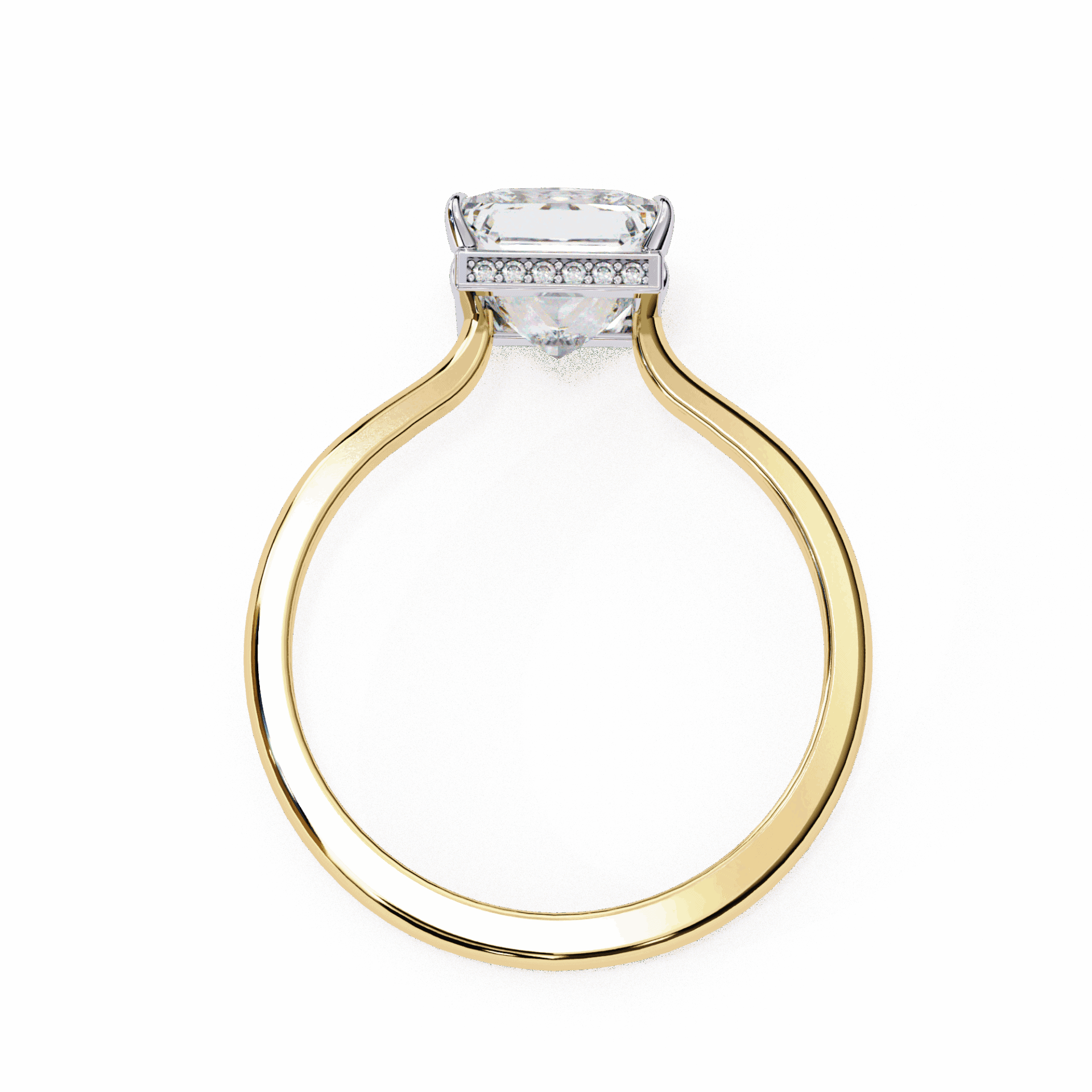 2.25 Carat Princess Promise Solitaire Wedding Ring in Moissanite | House of Estara