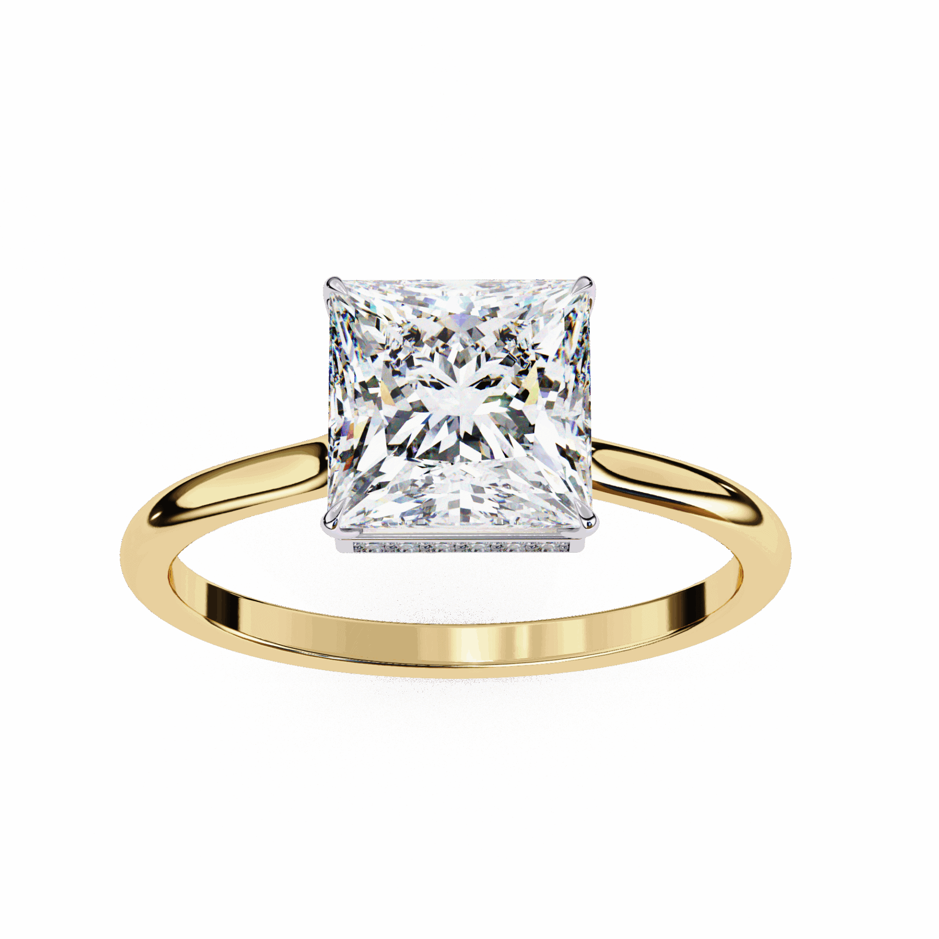 2.25 Carat Princess Promise Solitaire Wedding Ring in Moissanite | House of Estara