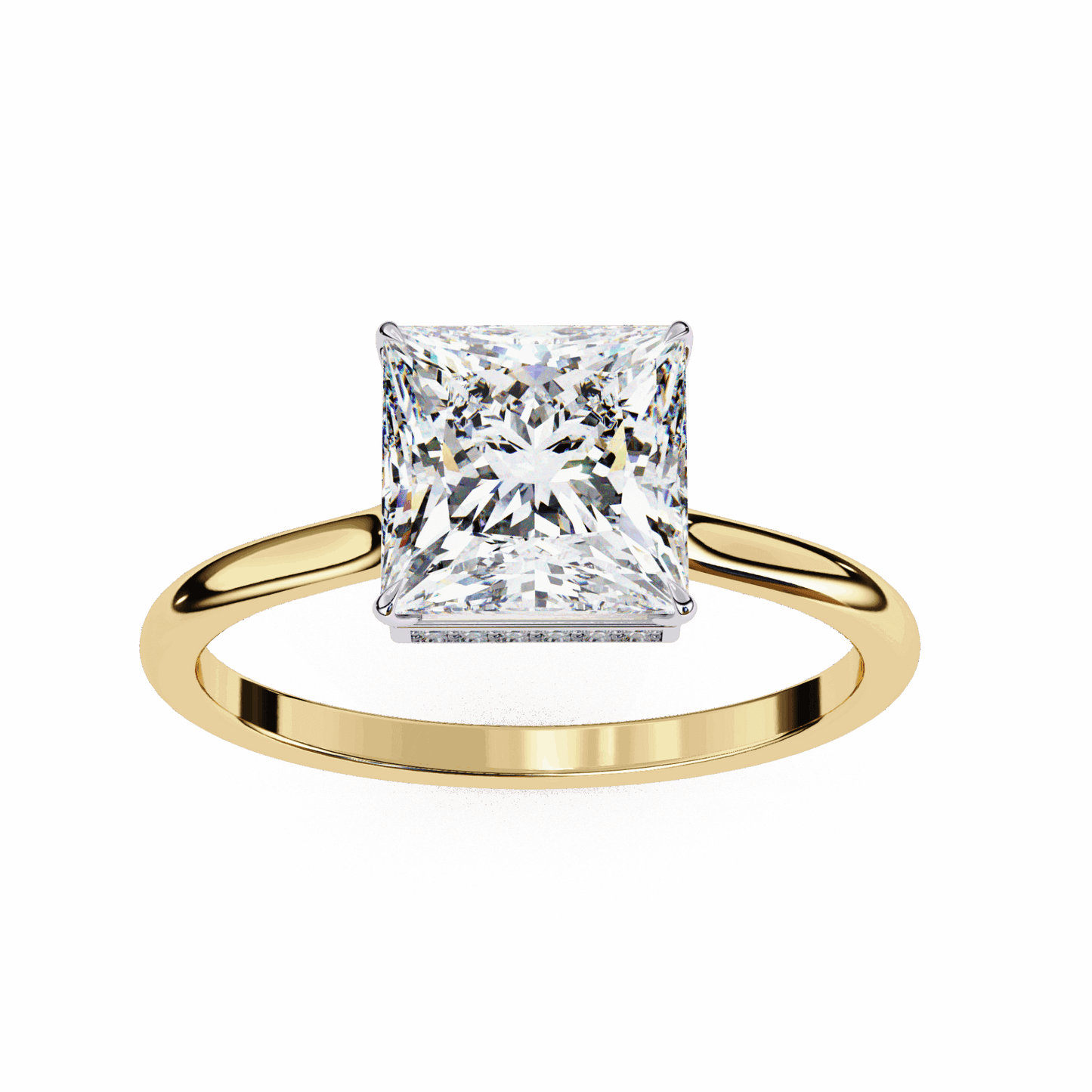 2.25 Carat Princess Promise Solitaire Wedding Ring in Moissanite | House of Estara