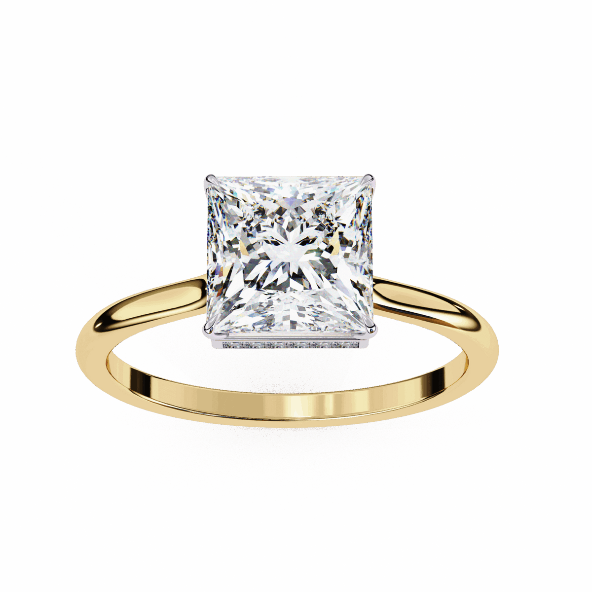 2.25 Carat Princess Promise Solitaire Wedding Ring in Moissanite | House of Estara