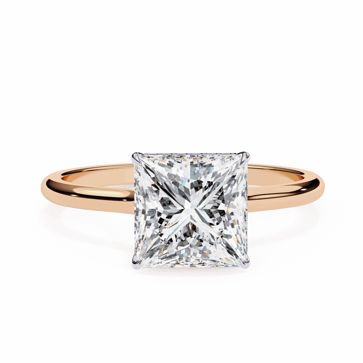 2.25 Carat Princess Promise Solitaire Wedding Ring in Moissanite | House of Estara