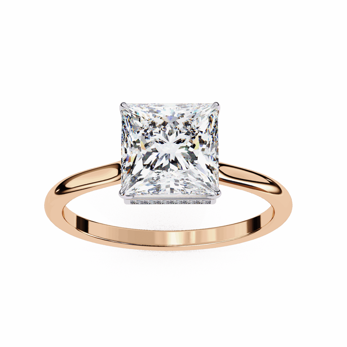 2.25 Carat Princess Promise Solitaire Wedding Ring in Moissanite | House of Estara