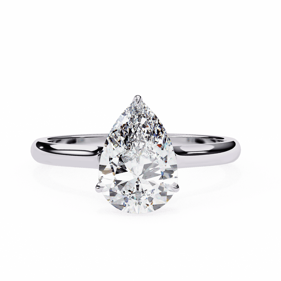 1.75 Carat Pear Promise Solitaire Wedding Ring in Moissanite | House of Estara
