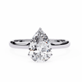 1.75 Carat Pear Cut Solitaire Promise Moissanite Wedding Ring