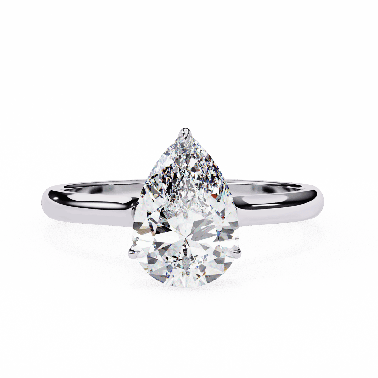 1.75 Carat Pear Promise Solitaire Wedding Ring in Moissanite | House of Estara