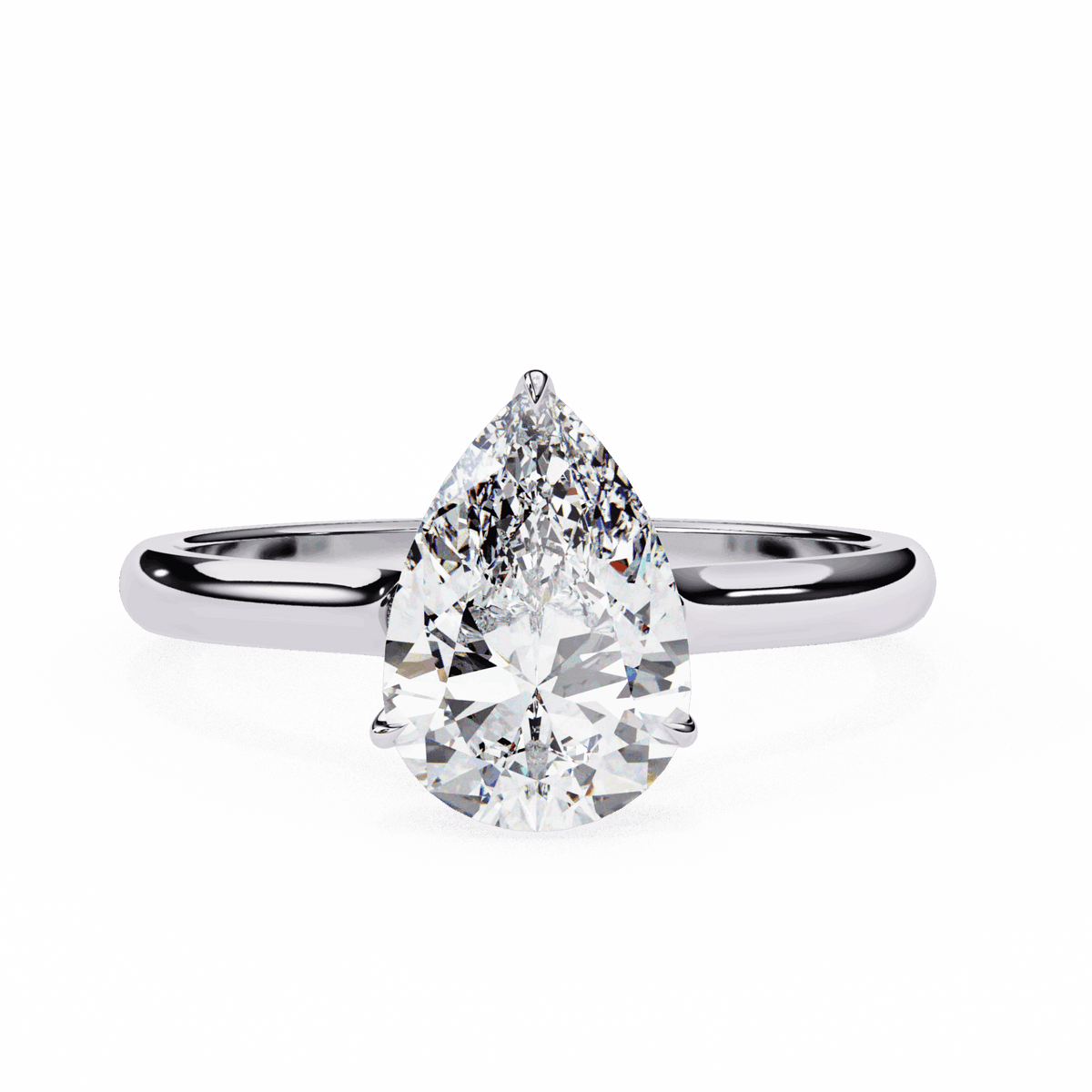 1.75 Carat Pear Promise Solitaire Wedding Ring in Moissanite | House of Estara
