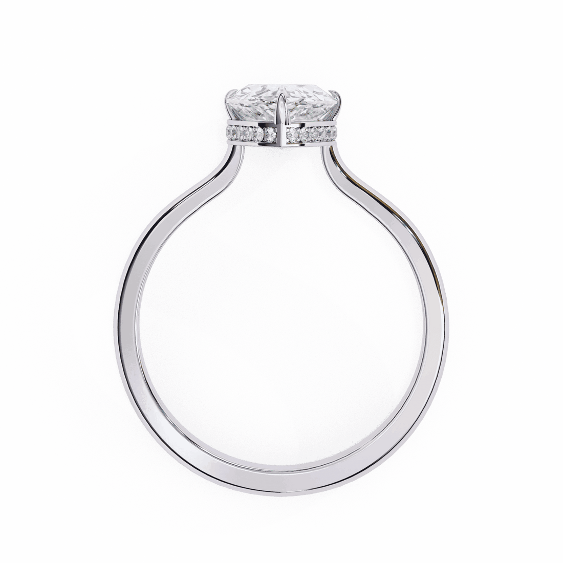 1.75 Carat Pear Promise Solitaire Wedding Ring in Moissanite | House of Estara