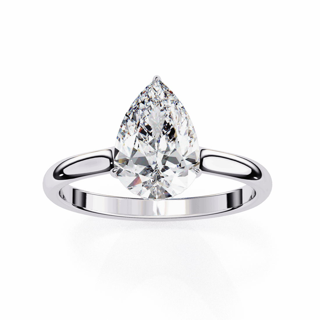 1.75 Carat Pear Promise Solitaire Wedding Ring in Moissanite | House of Estara