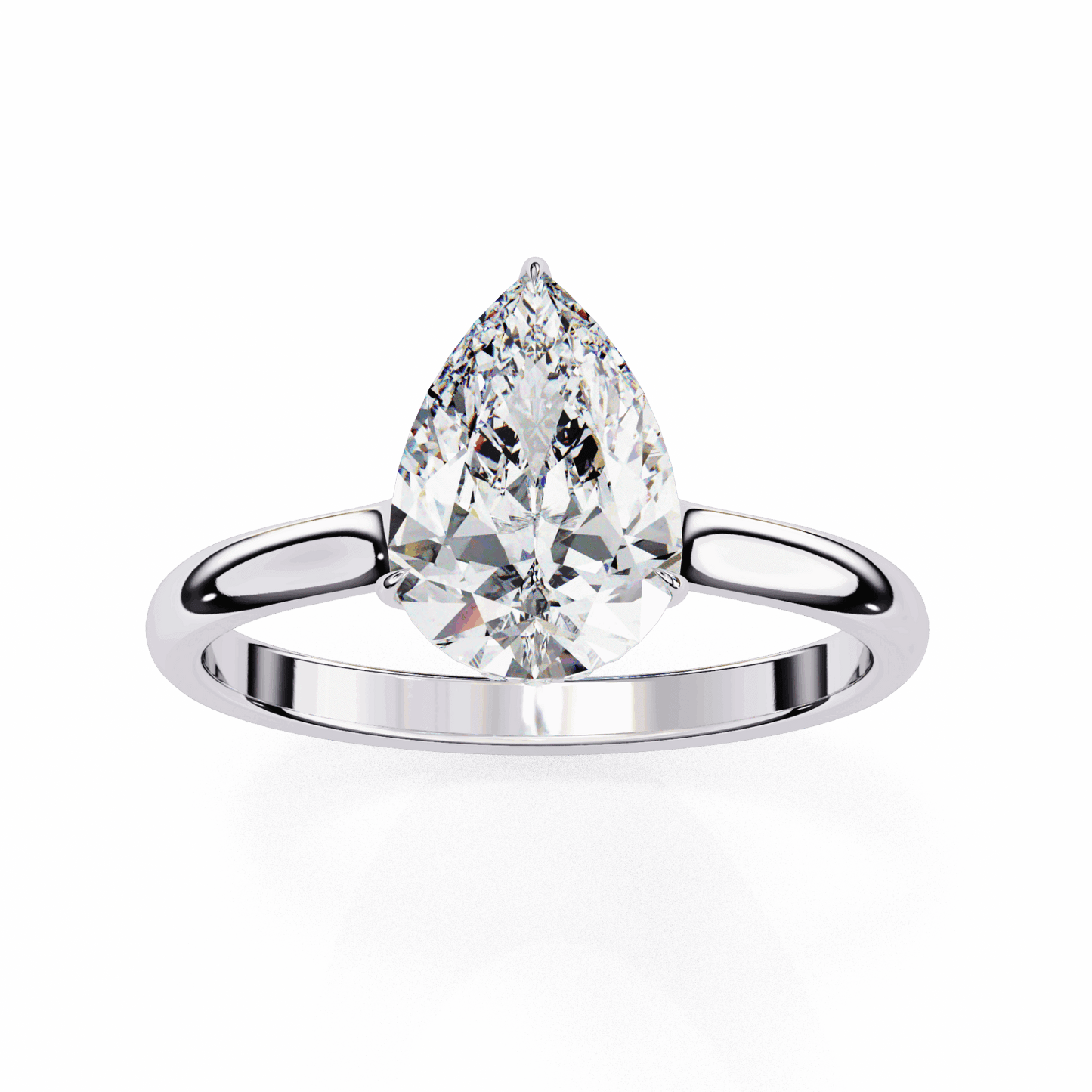 1.75 Carat Pear Promise Solitaire Wedding Ring in Moissanite | House of Estara