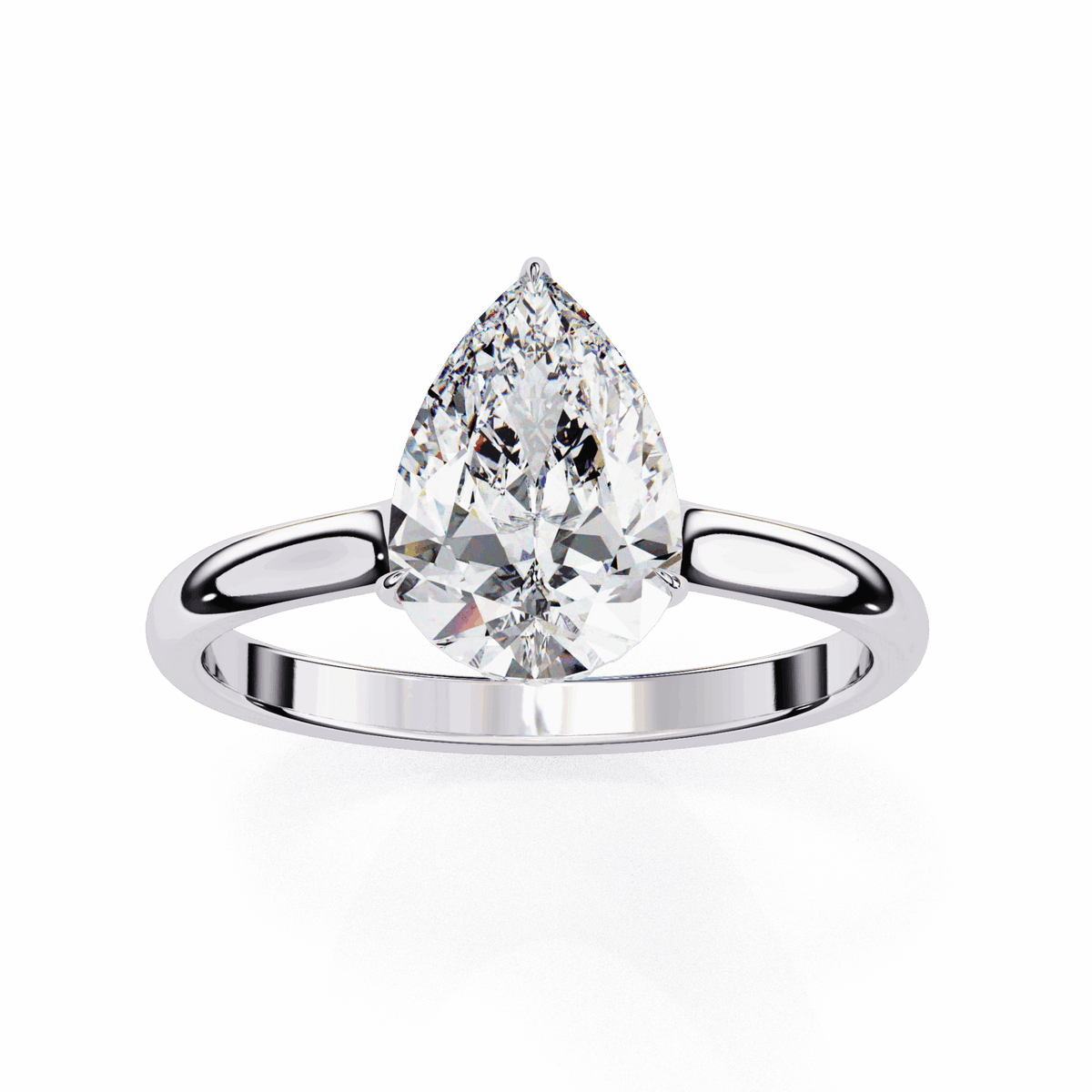 1.75 Carat Pear Promise Solitaire Wedding Ring in Moissanite | House of Estara