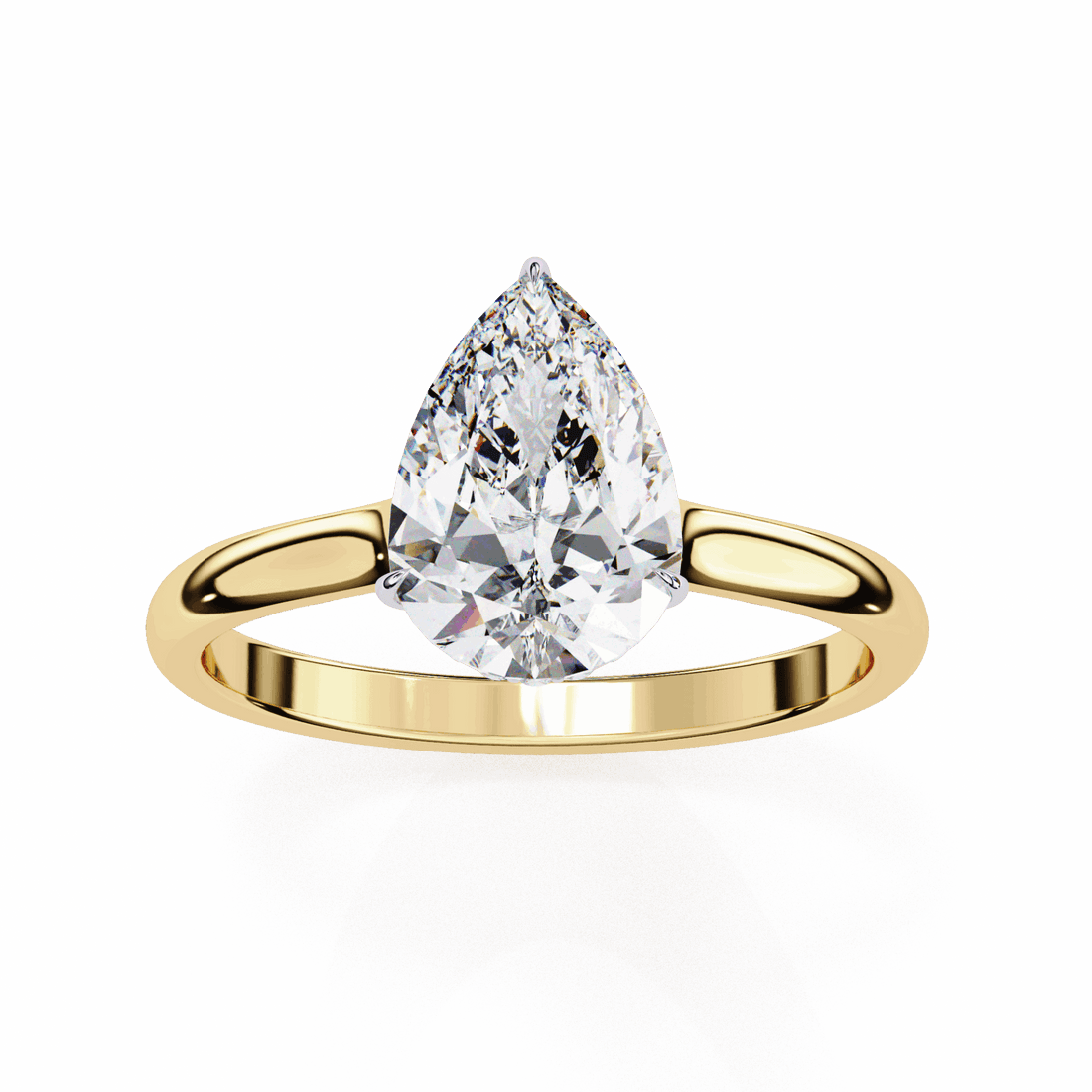 1.75 Carat Pear Promise Solitaire Wedding Ring in Moissanite | House of Estara