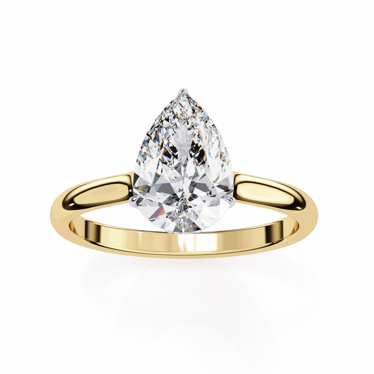 1.75 Carat Pear Promise Solitaire Wedding Ring in Moissanite | House of Estara