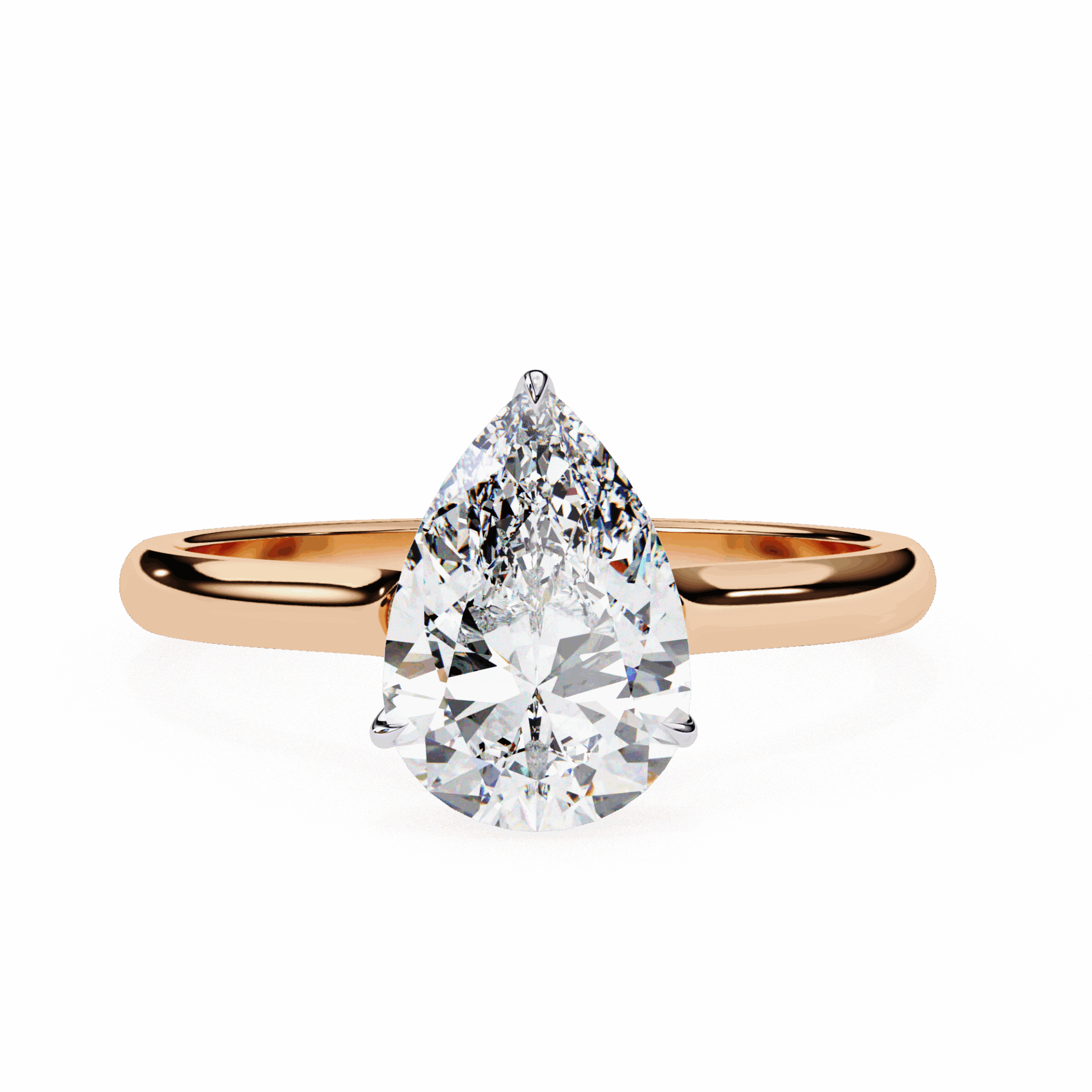 1.75 Carat Pear Promise Solitaire Wedding Ring in Moissanite | House of Estara