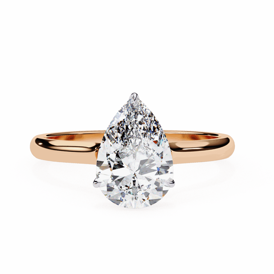 1.75 Carat Pear Promise Solitaire Wedding Ring in Moissanite | House of Estara