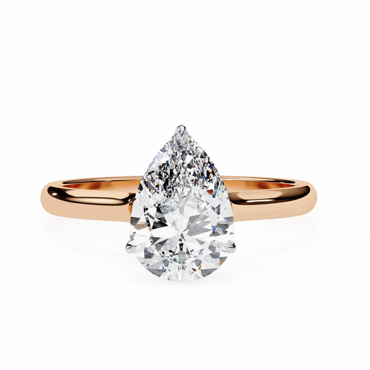 1.75 Carat Pear Promise Solitaire Wedding Ring in Moissanite | House of Estara