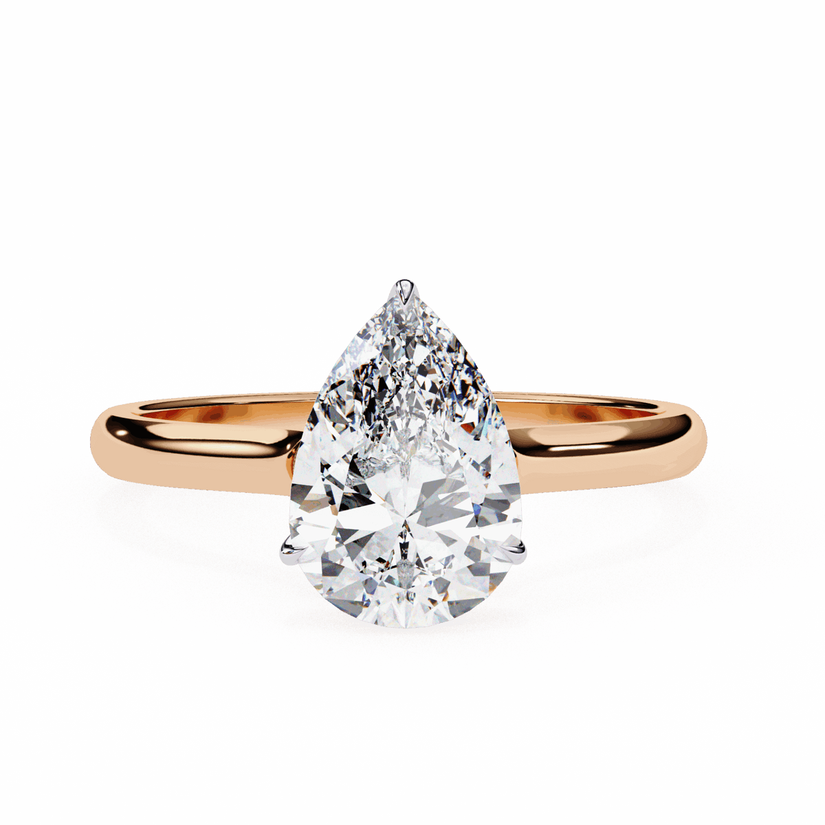 1.75 Carat Pear Promise Solitaire Wedding Ring in Moissanite | House of Estara