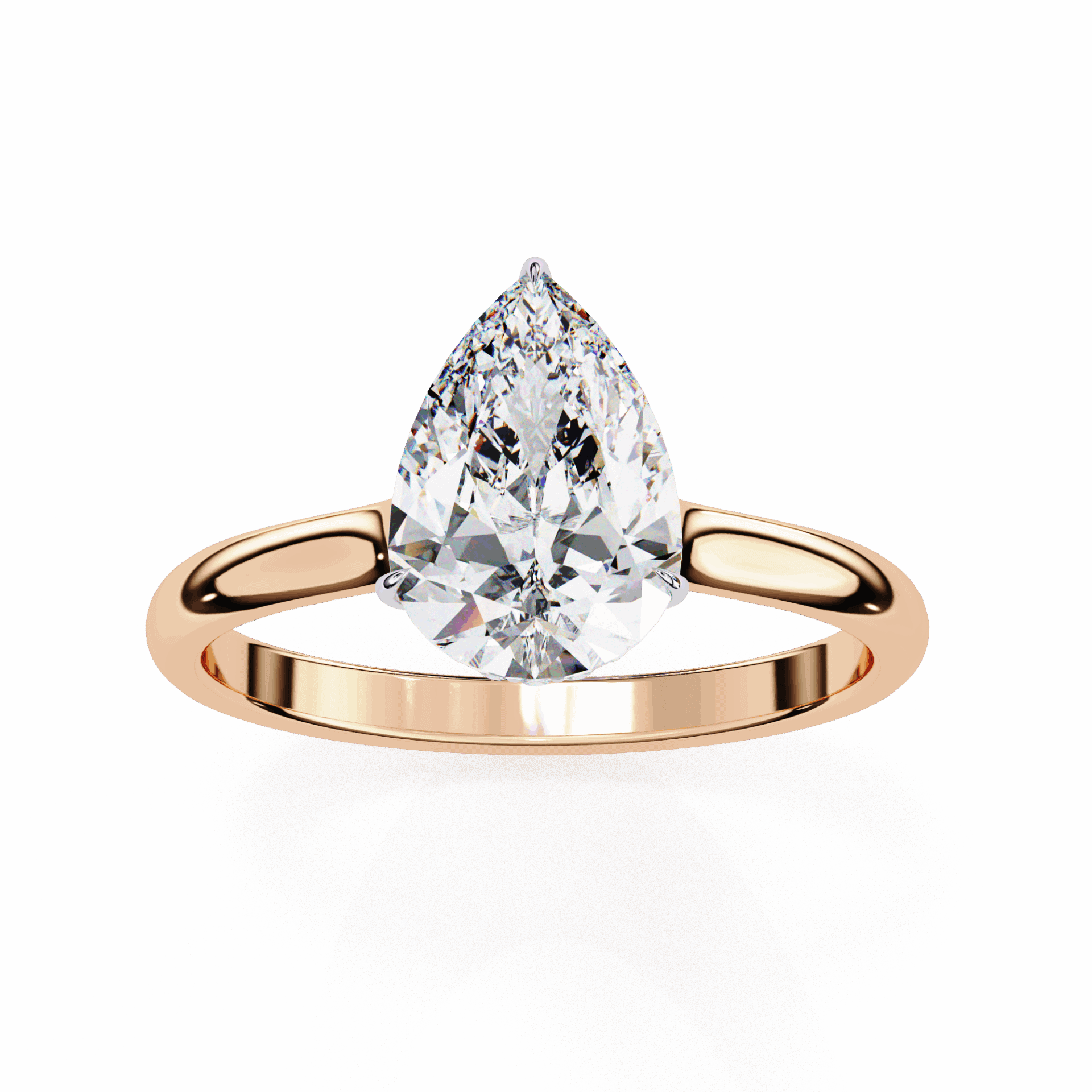1.75 Carat Pear Promise Solitaire Wedding Ring in Moissanite | House of Estara