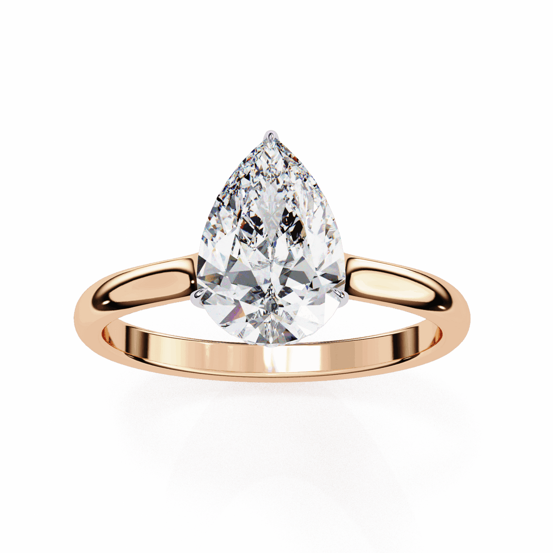 1.75 Carat Pear Promise Solitaire Wedding Ring in Moissanite | House of Estara