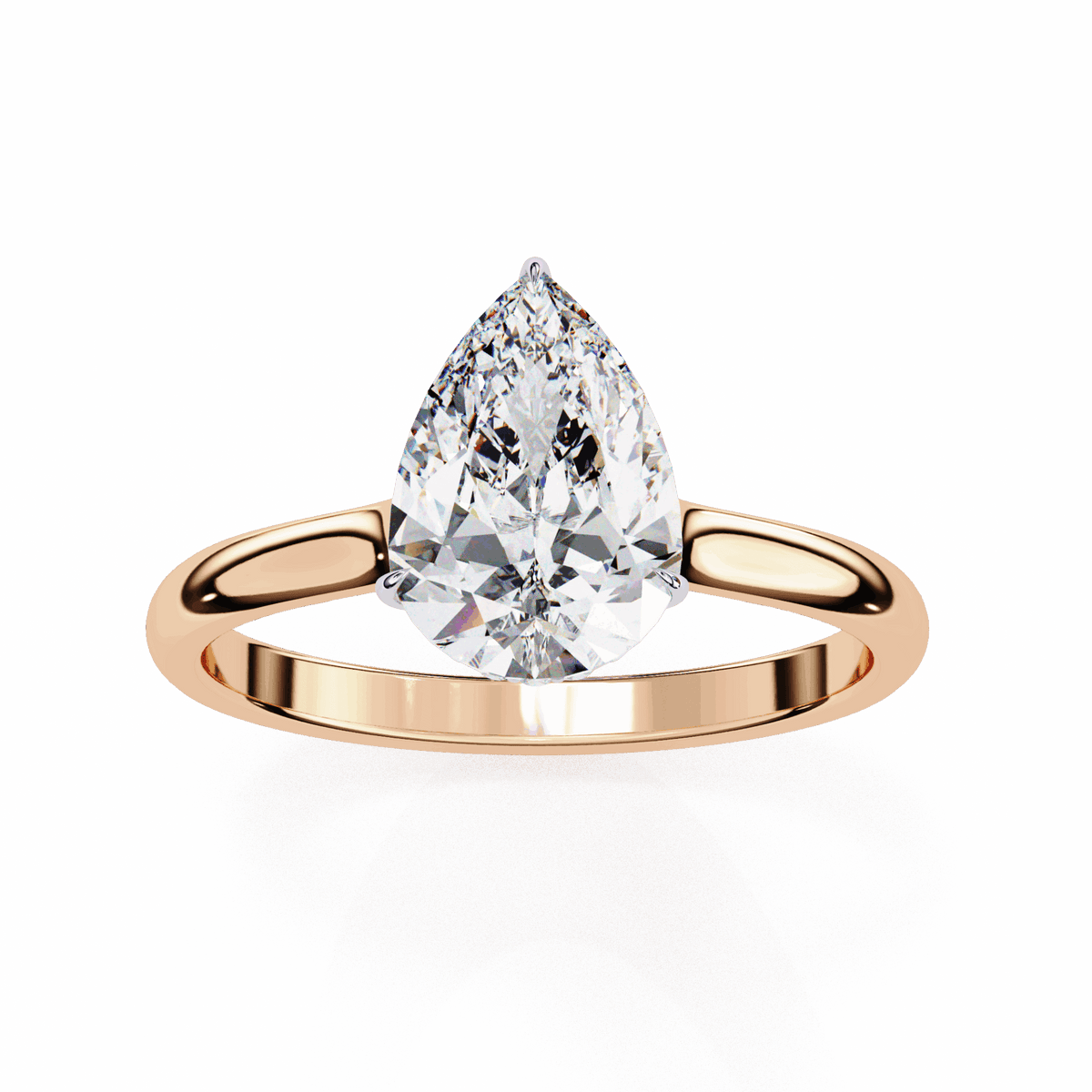 1.75 Carat Pear Promise Solitaire Wedding Ring in Moissanite | House of Estara