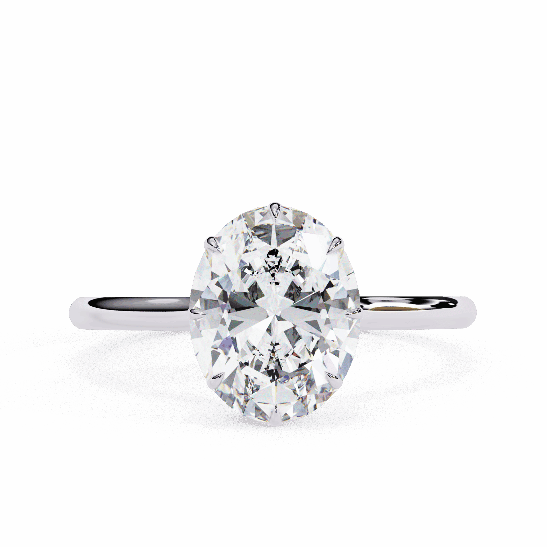 2 Carat Oval Promise Solitaire Wedding Ring in Moissanite | House of Estara