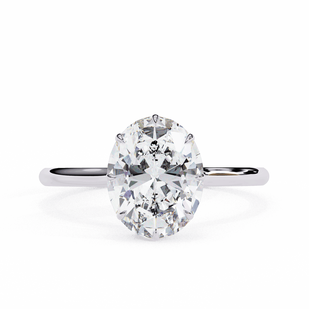 2 Carat Oval Promise Solitaire Wedding Ring in Moissanite | House of Estara