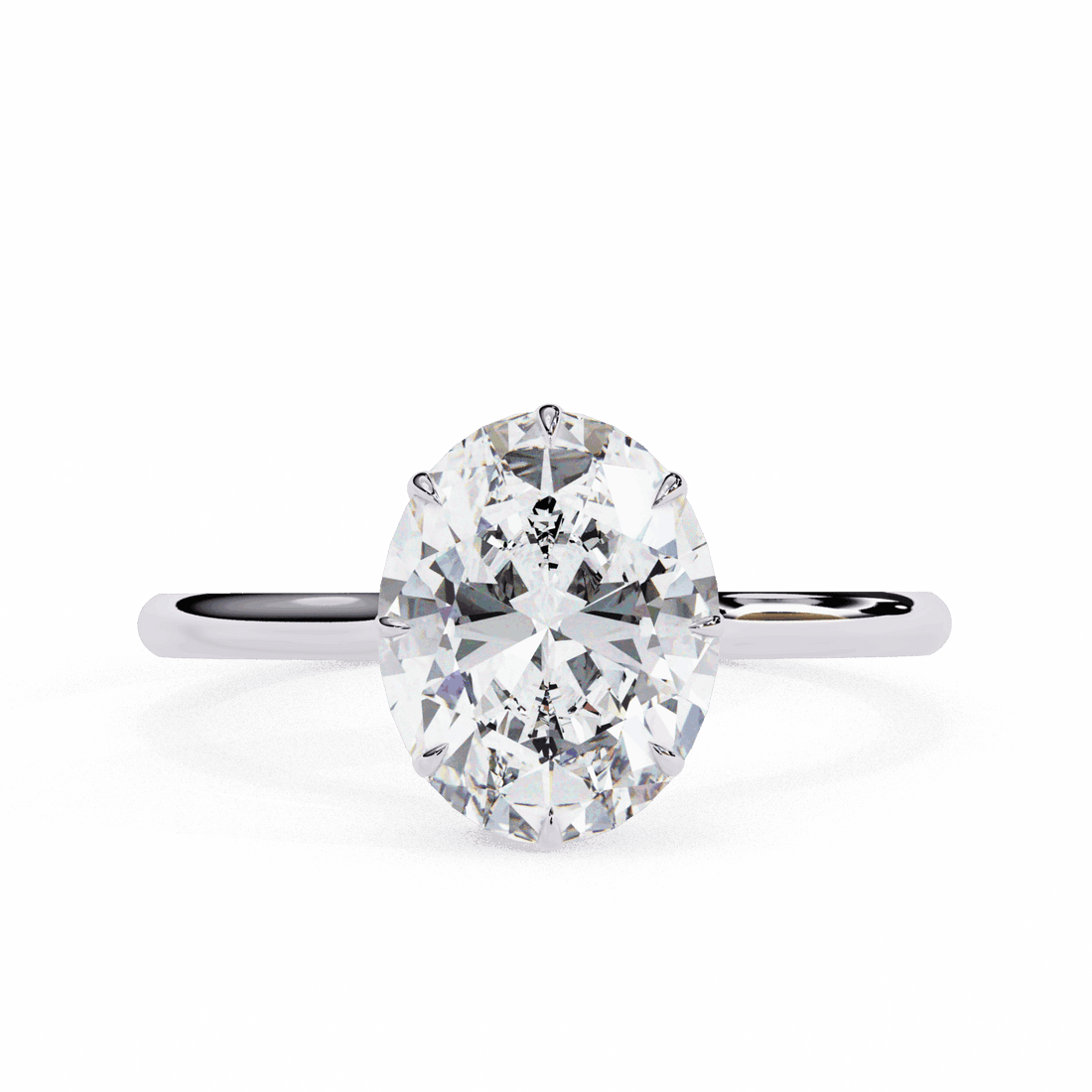 2 Carat Oval Promise Solitaire Wedding Ring in Moissanite | House of Estara